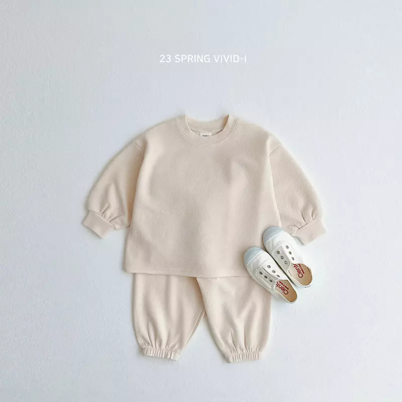 Vivid I - Korean Children Fashion - #prettylittlegirls - Soft Embo Top Bottom Set - 3
