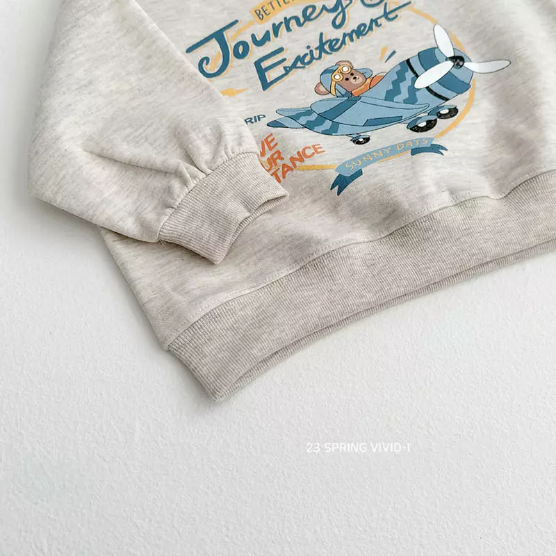 Vivid I - Korean Children Fashion - #stylishchildhood - Pilot Bear Sweatshirt - 11