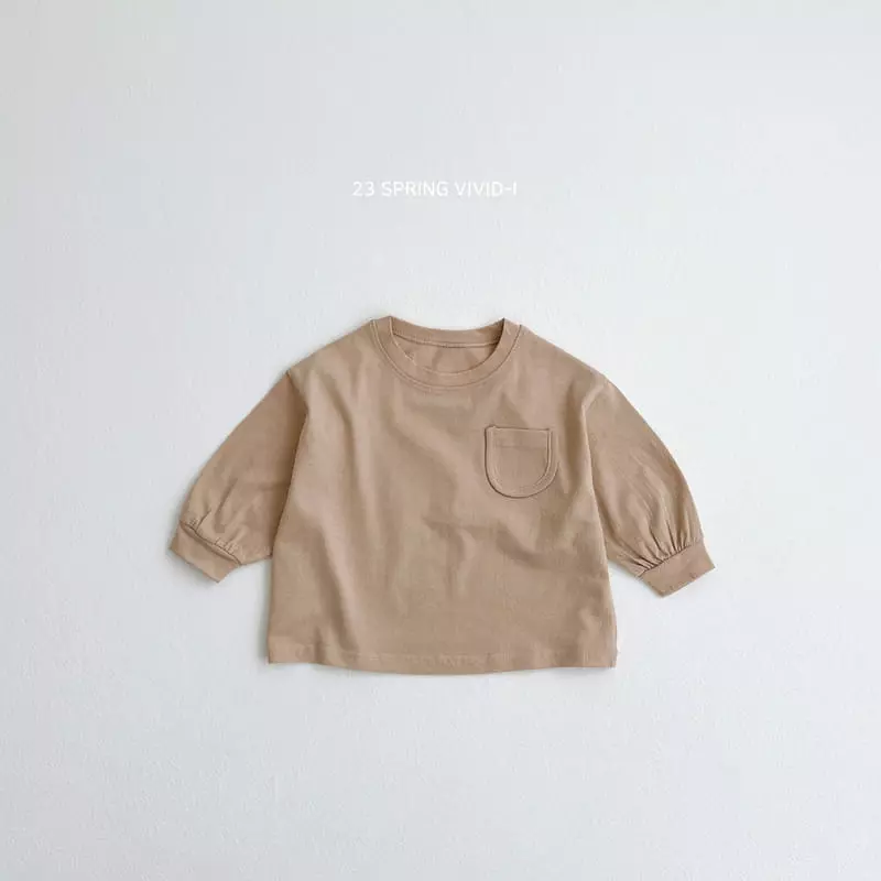 Vivid I - Korean Children Fashion - #todddlerfashion - Mini Pocket Tee - 5