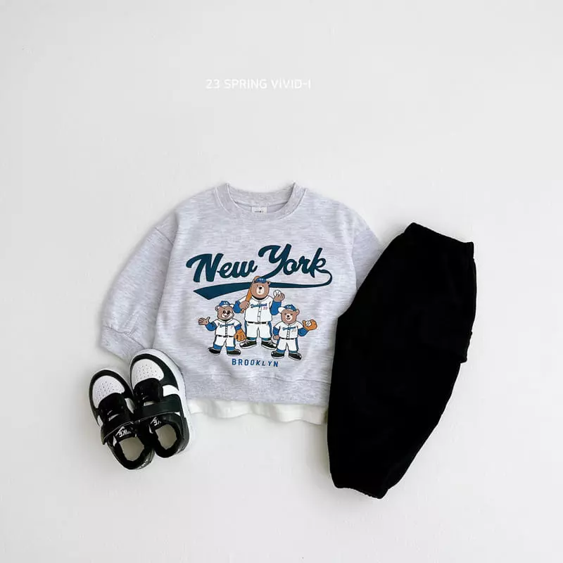 Vivid I - Korean Children Fashion - #todddlerfashion - Baseball Top Bottom Set - 8