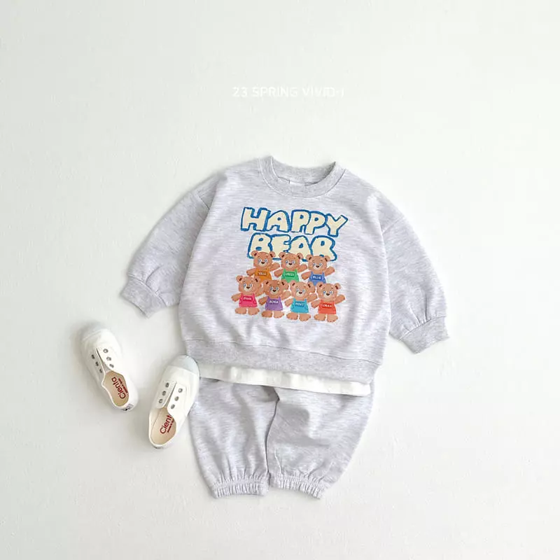 Vivid I - Korean Children Fashion - #toddlerclothing - Rainbow Bear Hoody - 3