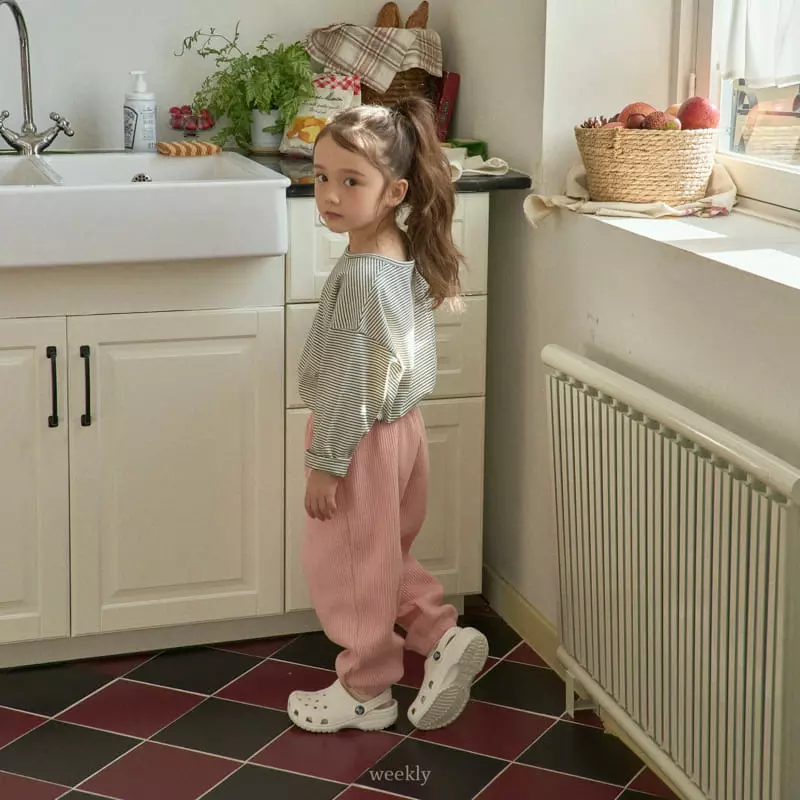 Weekly - Korean Children Fashion - #prettylittlegirls - Smile Waffle Pants - 4