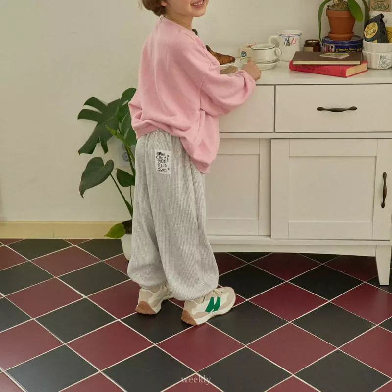 Weekly - Korean Children Fashion - #childrensboutique - Smile Waffle Pants - 6