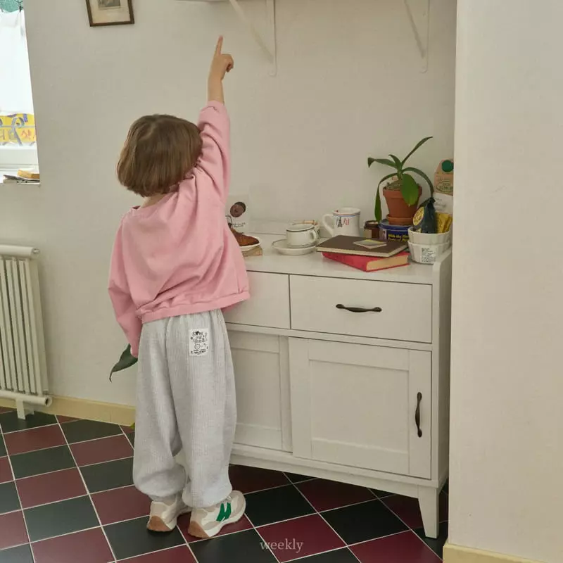 Weekly - Korean Children Fashion - #fashionkids - Smile Waffle Pants - 9