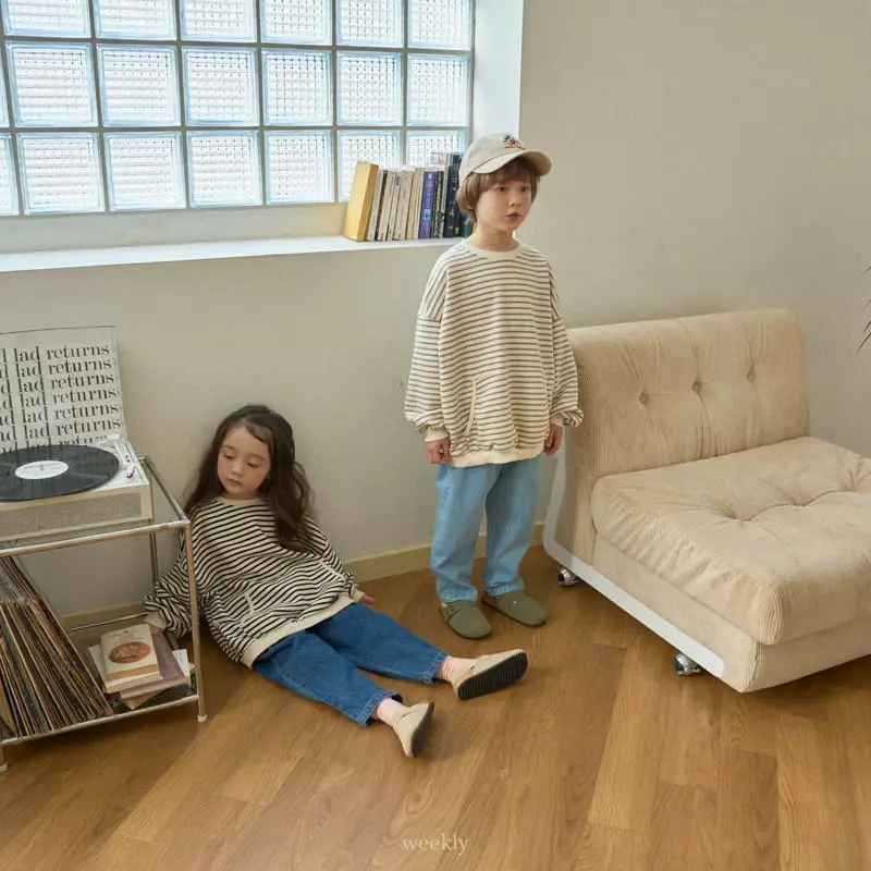 Weekly - Korean Children Fashion - #littlefashionista - Pocket Stripes Sweatshirt - 11