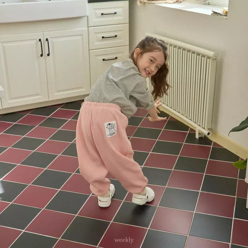 Weekly - Korean Children Fashion - #magicofchildhood - Smile Waffle Pants