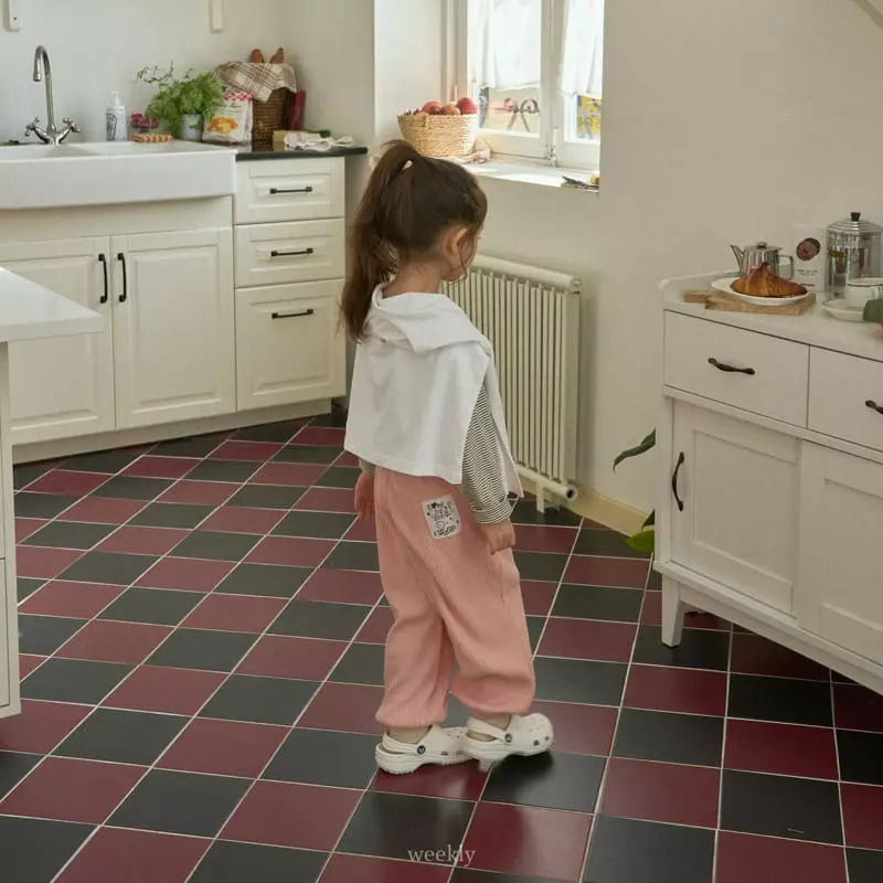 Weekly - Korean Children Fashion - #minifashionista - Smile Waffle Pants - 2