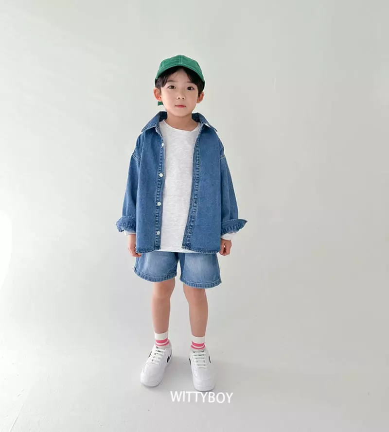 Witty Boy - Korean Children Fashion - #childrensboutique - Joy Denim Shirt - 4