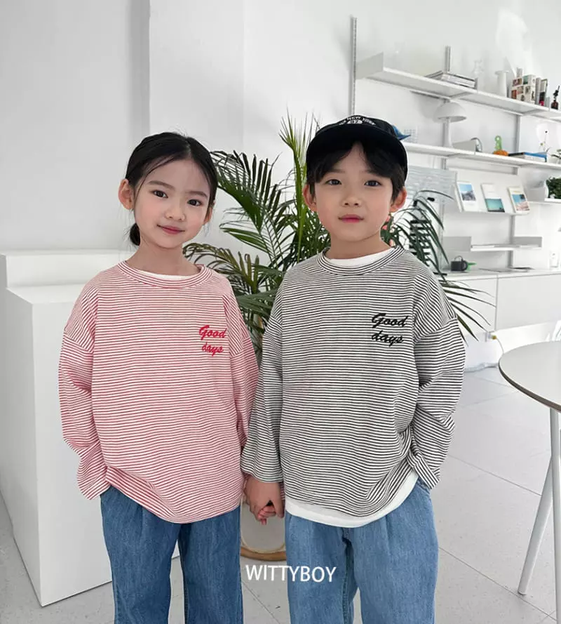 Witty Boy - Korean Children Fashion - #designkidswear - Day Stripes Tee