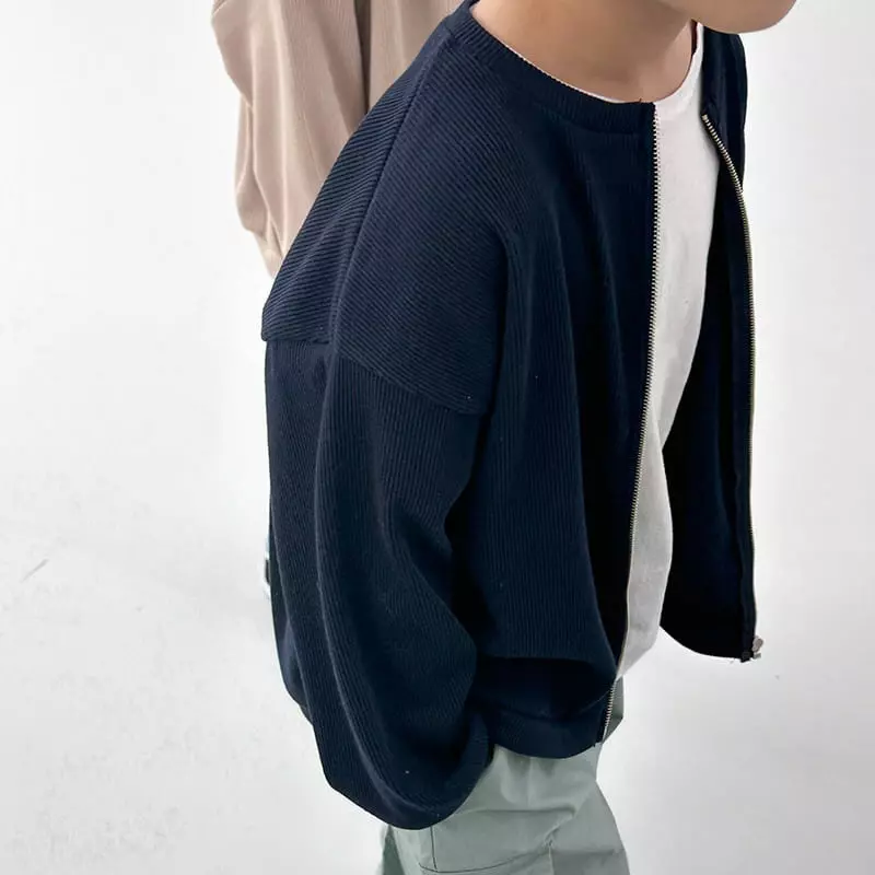 Witty Boy - Korean Children Fashion - #discoveringself - Leave Zip-up - 7