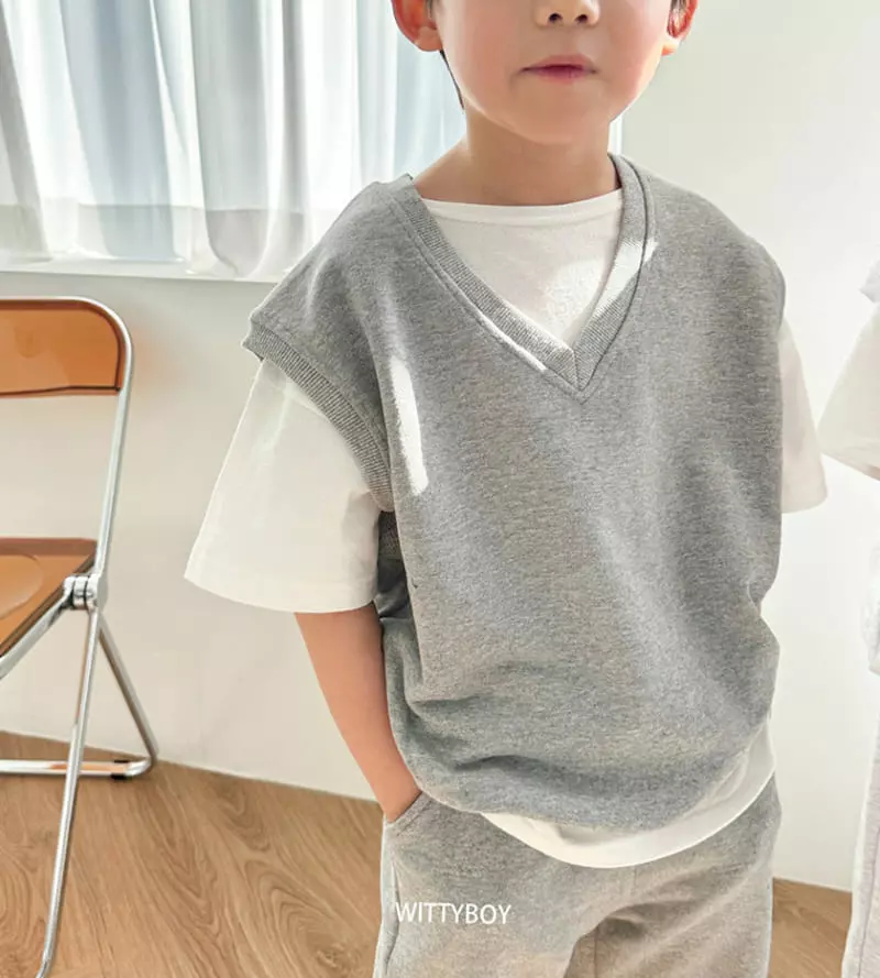 Witty Boy - Korean Children Fashion - #discoveringself - Uni Vest - 5