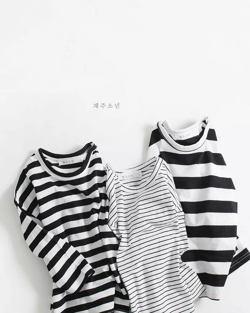 Witty Boy - Korean Children Fashion - #littlefashionista - Multi Stripes Tee - 2