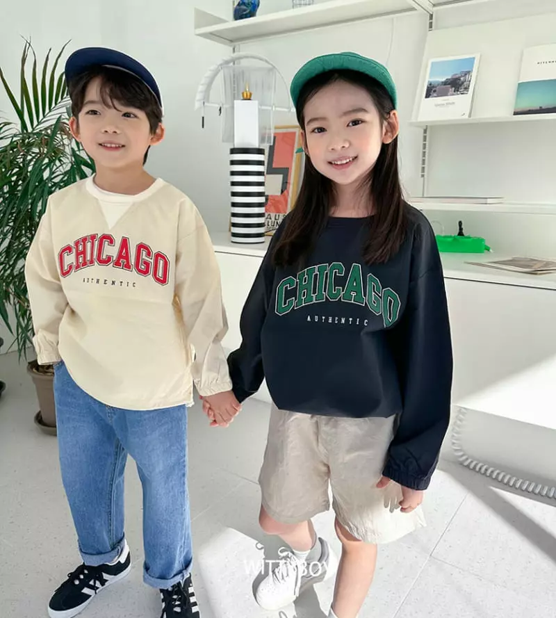 Witty Boy - Korean Children Fashion - #littlefashionista - Chicago Sweatshirt - 4