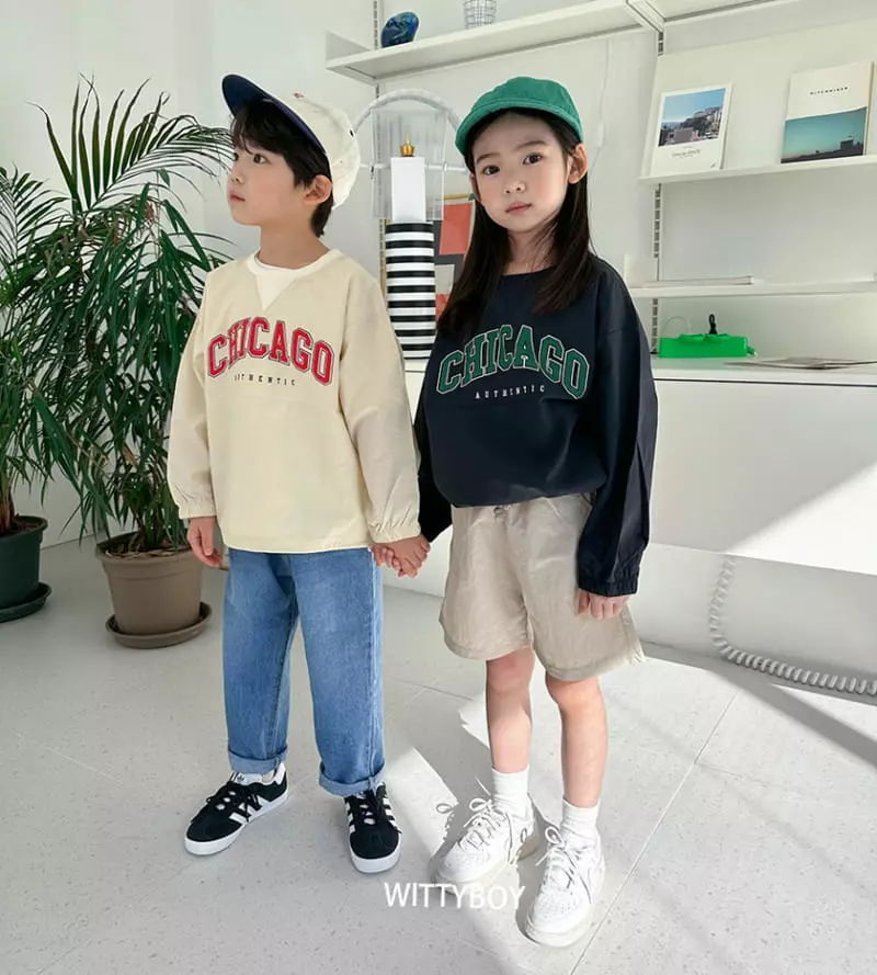 Witty Boy - Korean Children Fashion - #todddlerfashion - Chicago Sweatshirt - 7
