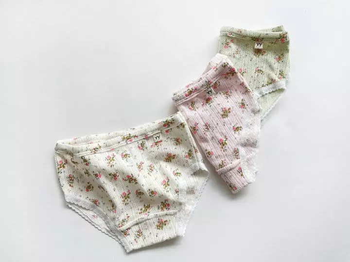 Yerooyena - Korean Children Fashion - #Kfashion4kids - Gold Flower Girl Underpants - 5