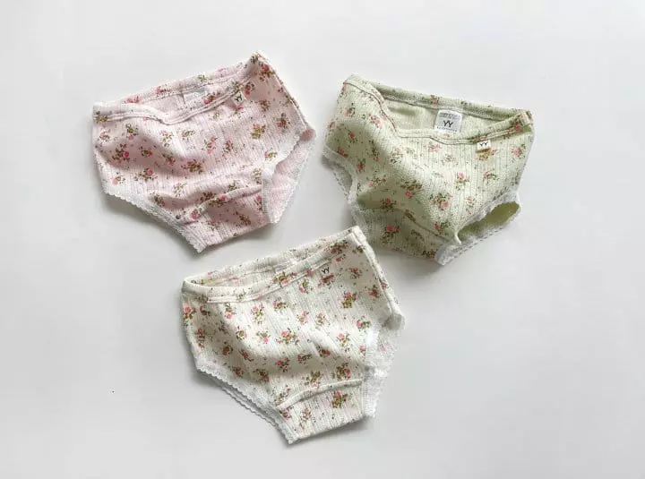Yerooyena - Korean Children Fashion - #fashionkids - Gold Flower Girl Underpants