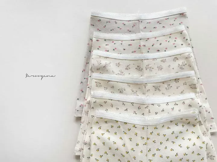 Yerooyena - Korean Children Fashion - #littlefashionista - Flower Leggings