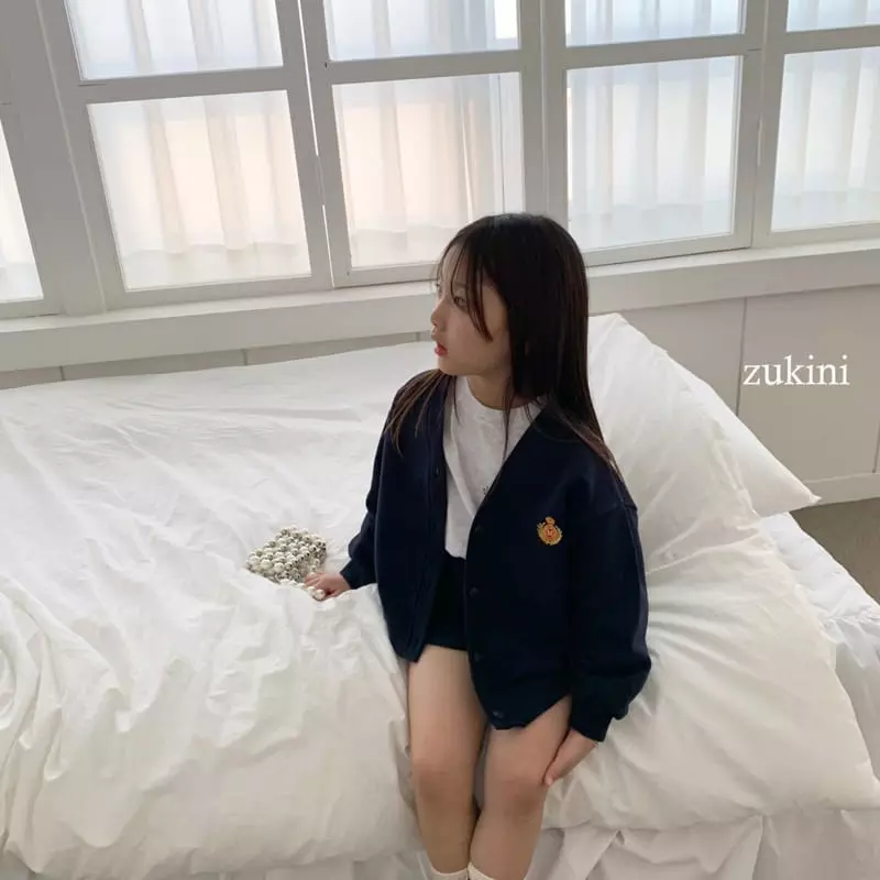 Zukini - Korean Children Fashion - #littlefashionista - Logo Terry Cardigan