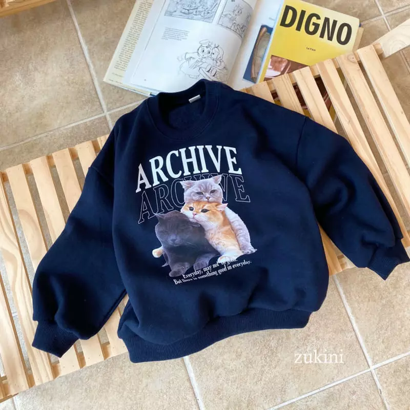 Zukini - Korean Children Fashion - #littlefashionista - Triple Cat Sweatshirt - 9