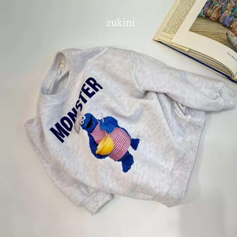 Zukini - Korean Children Fashion - #littlefashionista - Monster Sweatshirt - 7