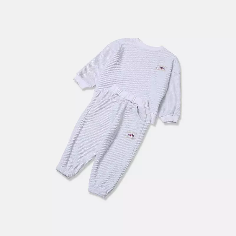 nrk - Korean Children Fashion - #childrensboutique - Waffle Top Bottom Set - 3