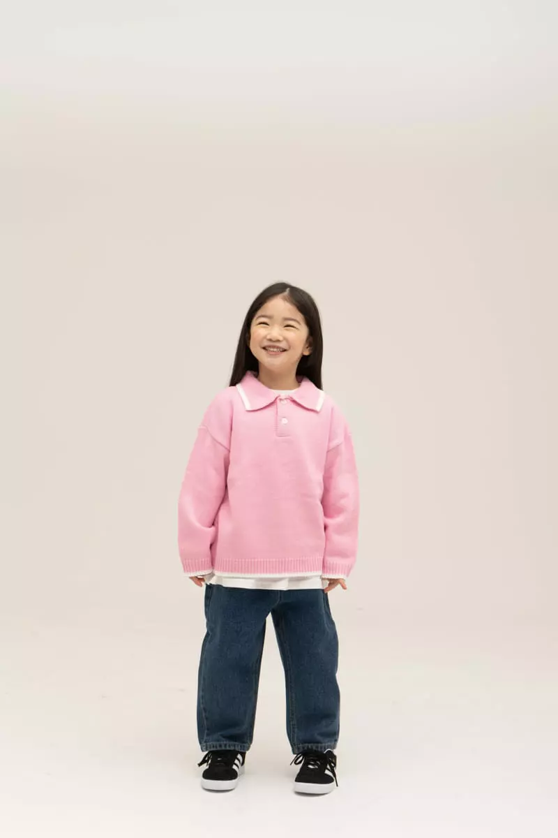 nrk - Korean Children Fashion - #discoveringself - Color Collar Knit Tee - 11