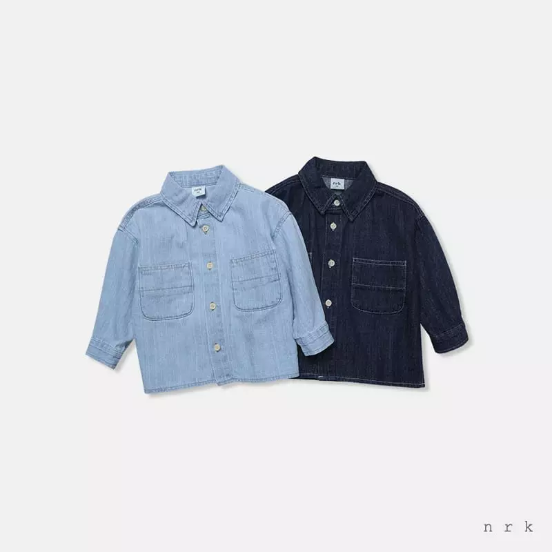 nrk - Korean Children Fashion - #fashionkids - Slab Denim Shirt - 2