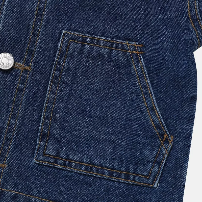 nrk - Korean Children Fashion - #minifashionista - Pocket Denim Jacket - 8