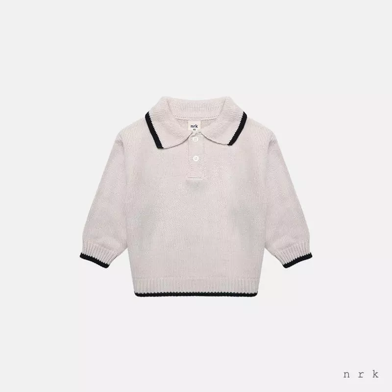 nrk - Korean Children Fashion - #minifashionista - Color Collar Knit Tee - 3