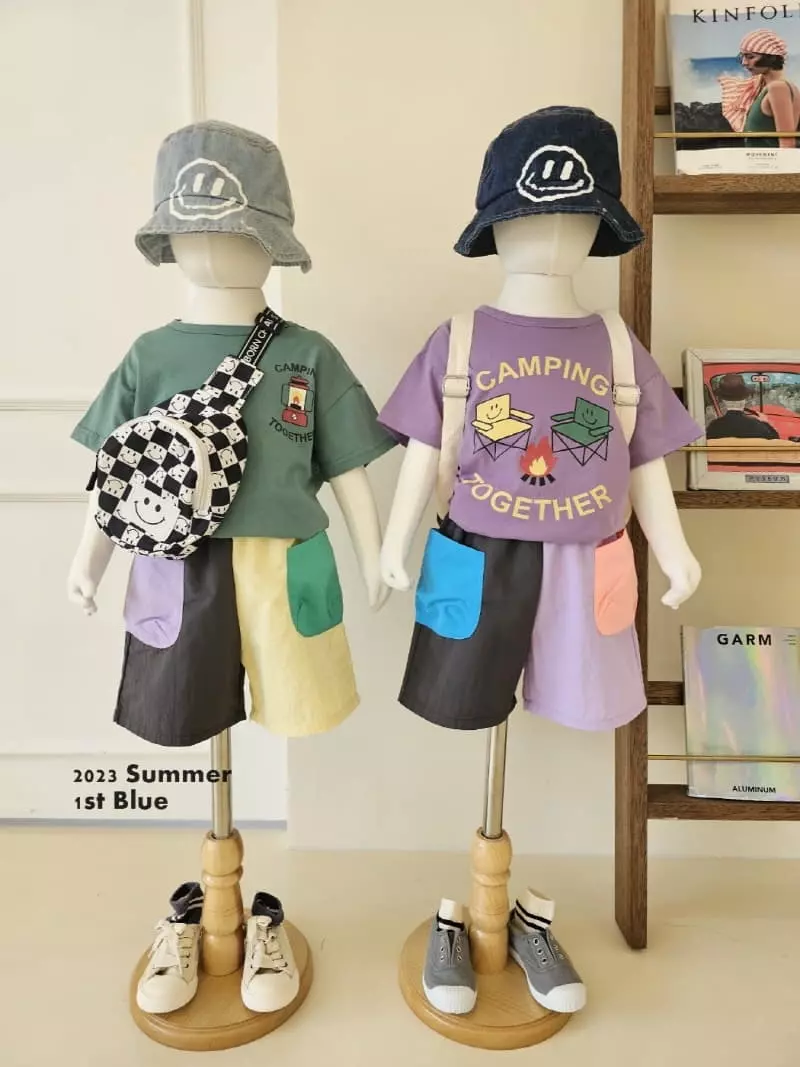 1st Blue - Korean Children Fashion - #Kfashion4kids - Camping Tee - 8