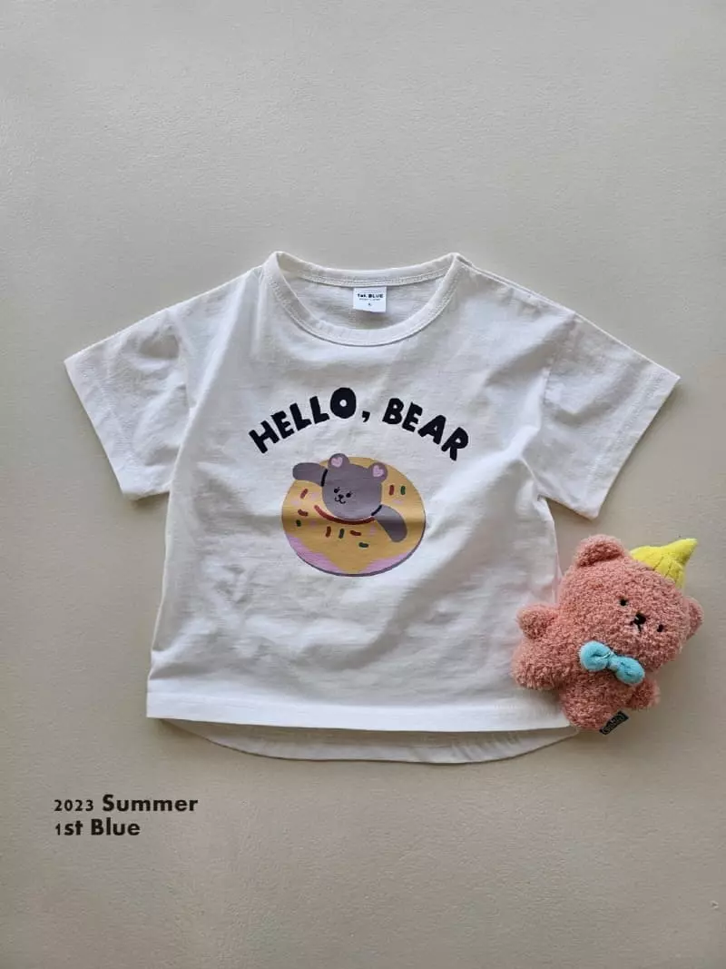 1st Blue - Korean Children Fashion - #childofig - Hello Bay Tee - 2