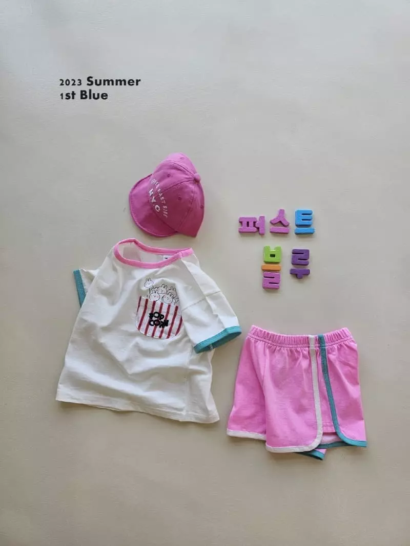1st Blue - Korean Children Fashion - #childofig - Popcorn Tee - 9
