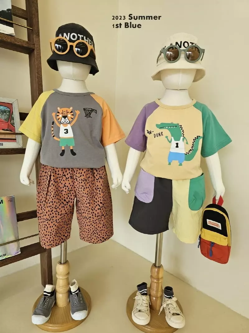 1st Blue - Korean Children Fashion - #childrensboutique - Basket Vall Tee - 8