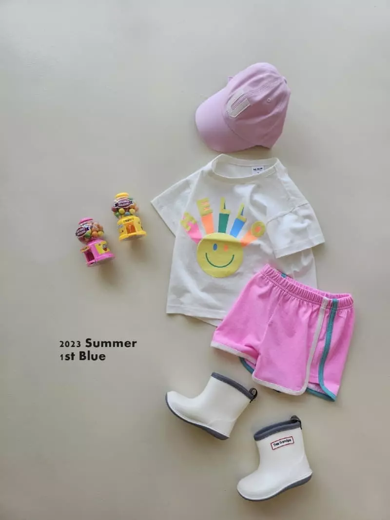 1st Blue - Korean Children Fashion - #childrensboutique - Hello Smile Tee - 7