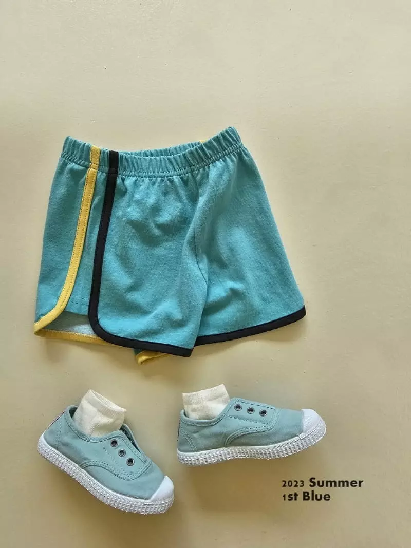 1st Blue - Korean Children Fashion - #childrensboutique - Piping Neon Pants - 6
