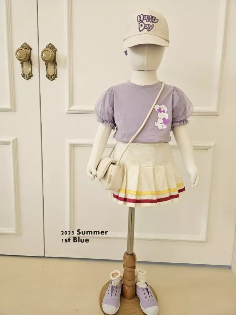 1st Blue - Korean Children Fashion - #childrensboutique - Heart Rabbit Tee - 5