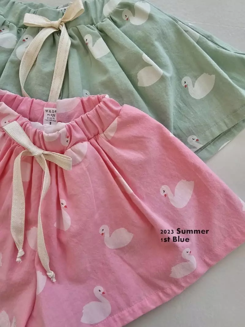 1st Blue - Korean Children Fashion - #childrensboutique - Swan Skirt Pants - 2