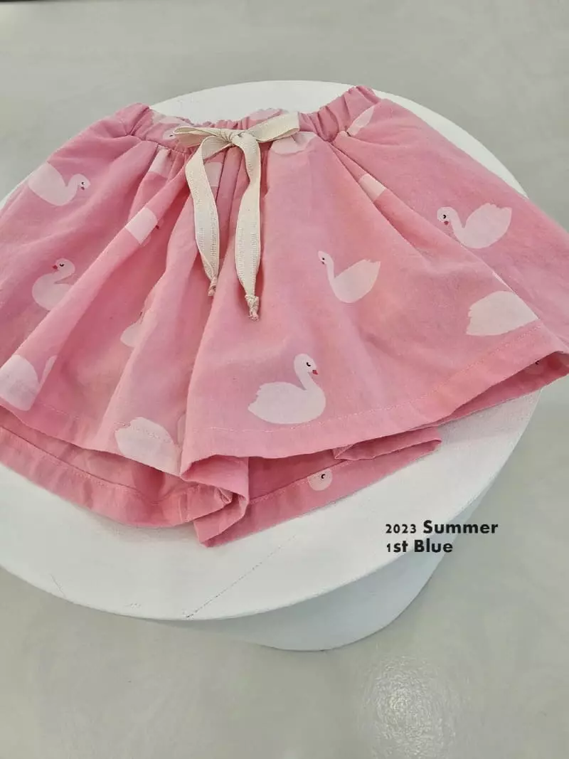 1st Blue - Korean Children Fashion - #designkidswear - Swan Skirt Pants - 3