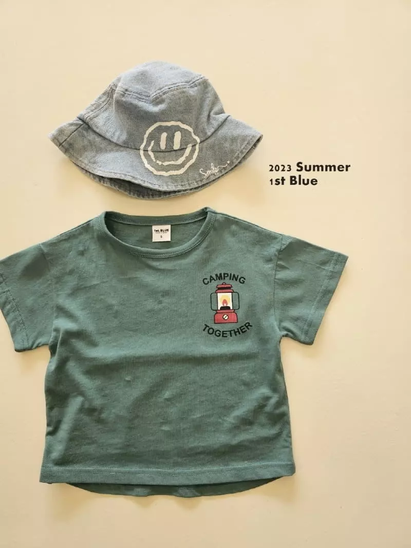 1st Blue - Korean Children Fashion - #designkidswear - Camping Tee - 2