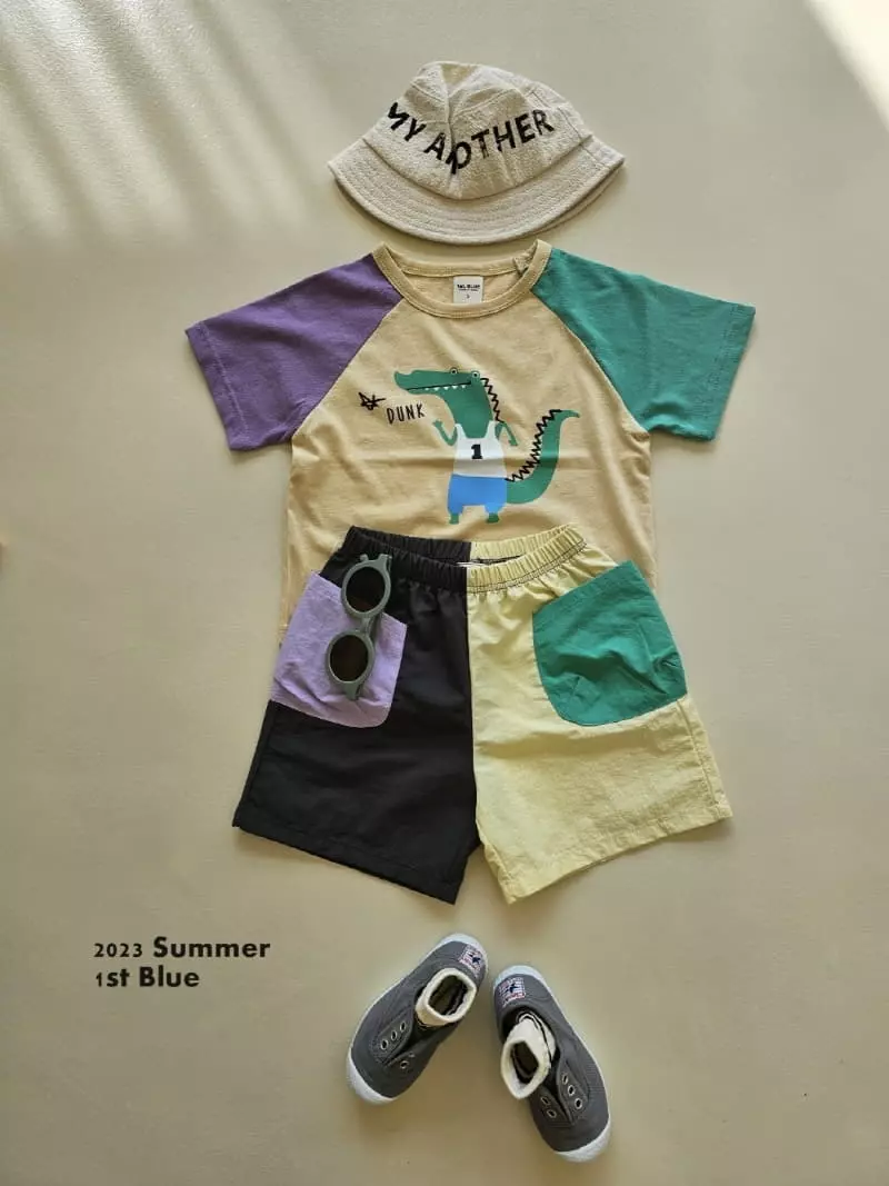1st Blue - Korean Children Fashion - #discoveringself - Basket Vall Tee - 10