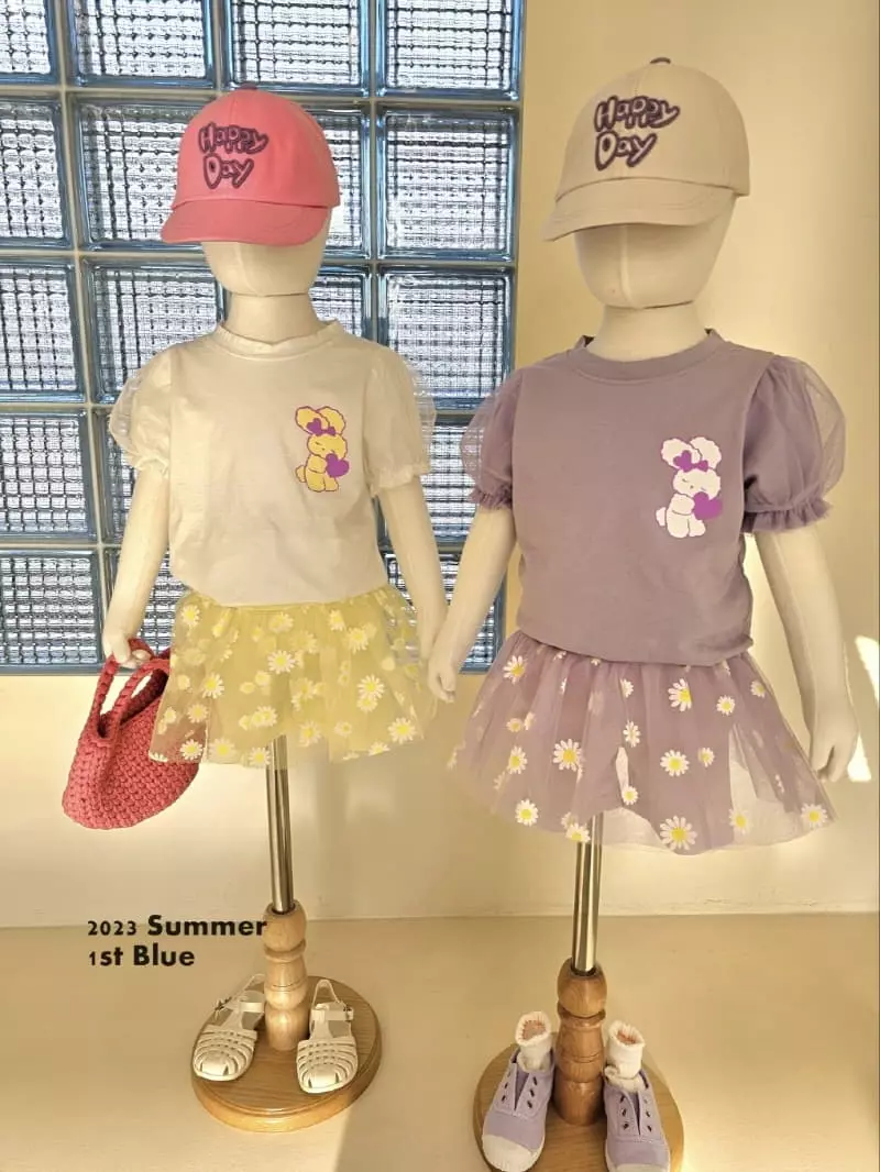 1st Blue - Korean Children Fashion - #discoveringself - Heart Rabbit Tee - 7