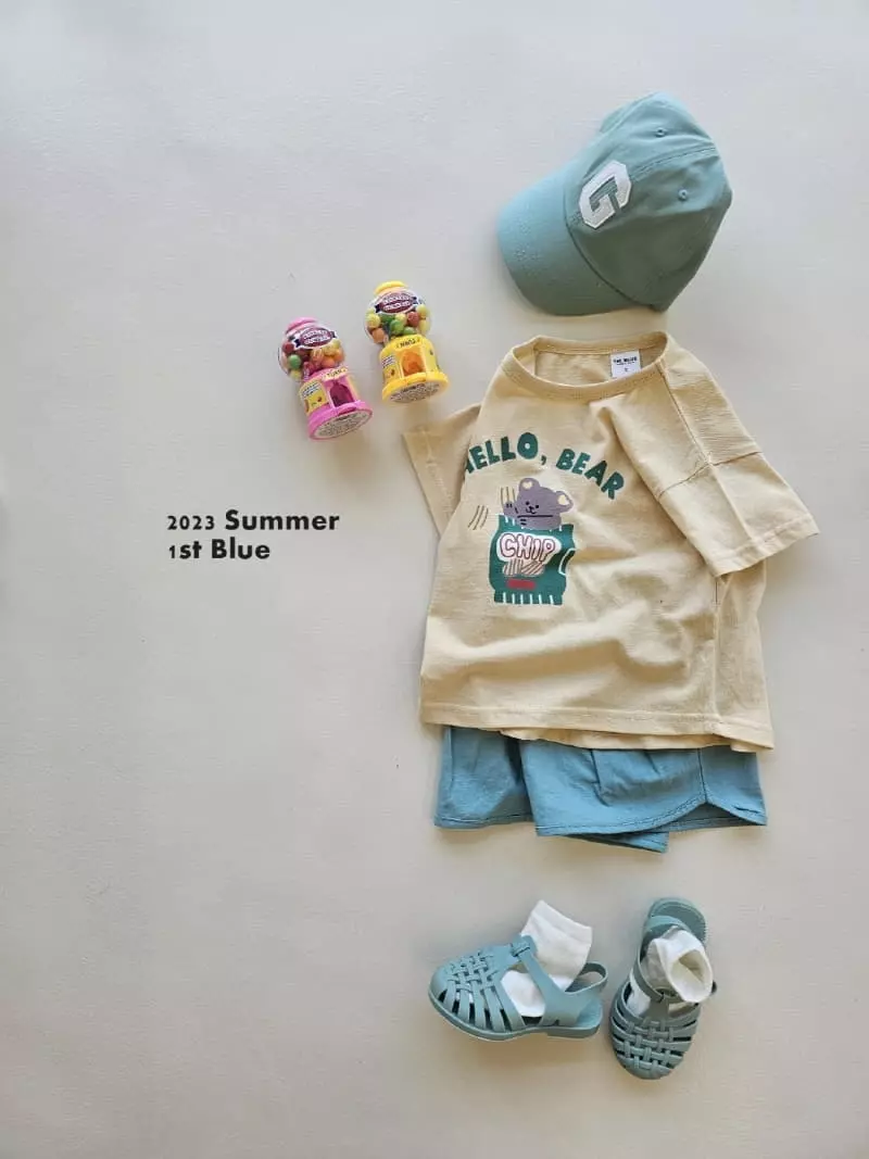 1st Blue - Korean Children Fashion - #fashionkids - Hello Bay Tee - 6