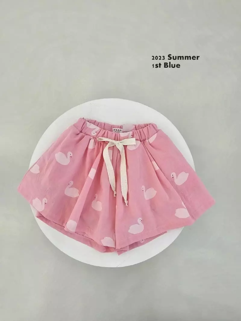 1st Blue - Korean Children Fashion - #fashionkids - Swan Skirt Pants - 5
