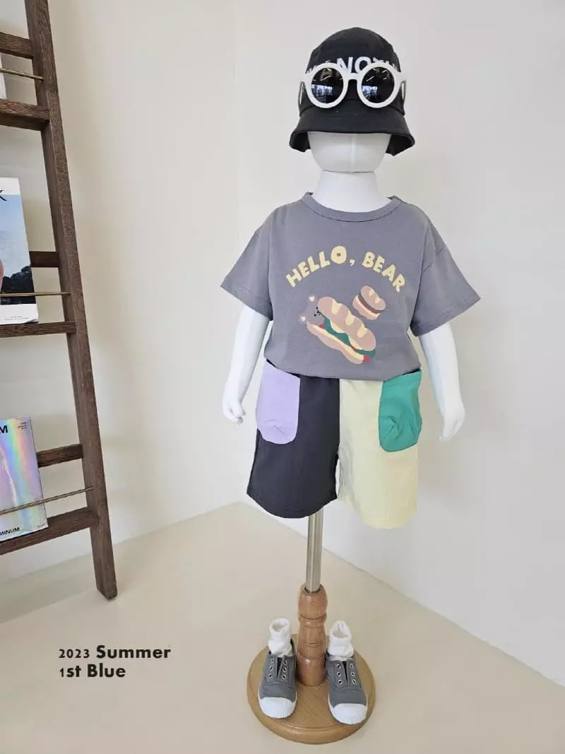 1st Blue - Korean Children Fashion - #kidsstore - Hello Bay Tee - 8