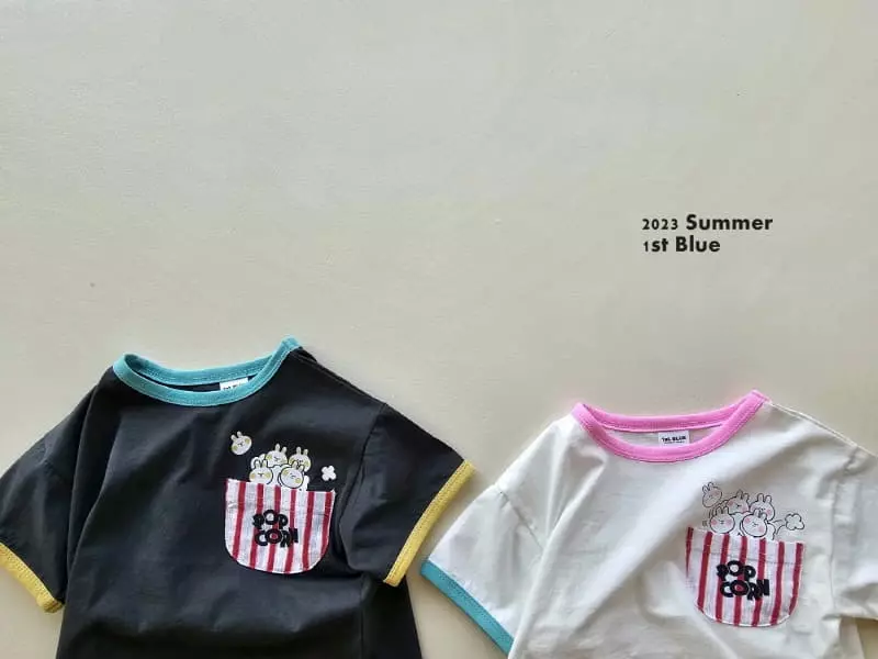 1st Blue - Korean Children Fashion - #kidzfashiontrend - Popcorn Tee - 2