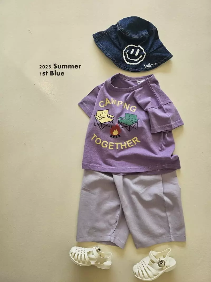 1st Blue - Korean Children Fashion - #littlefashionista - Camping Tee - 9