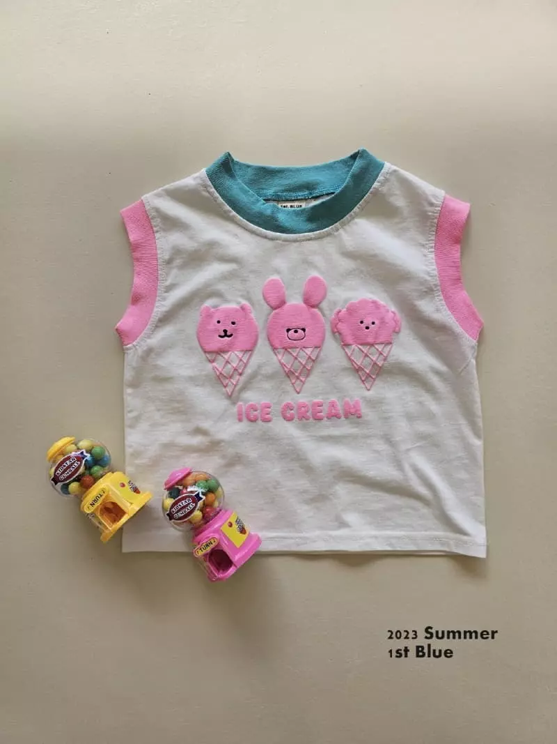 1st Blue - Korean Children Fashion - #littlefashionista - Balpo Ice Cream Tee - 4