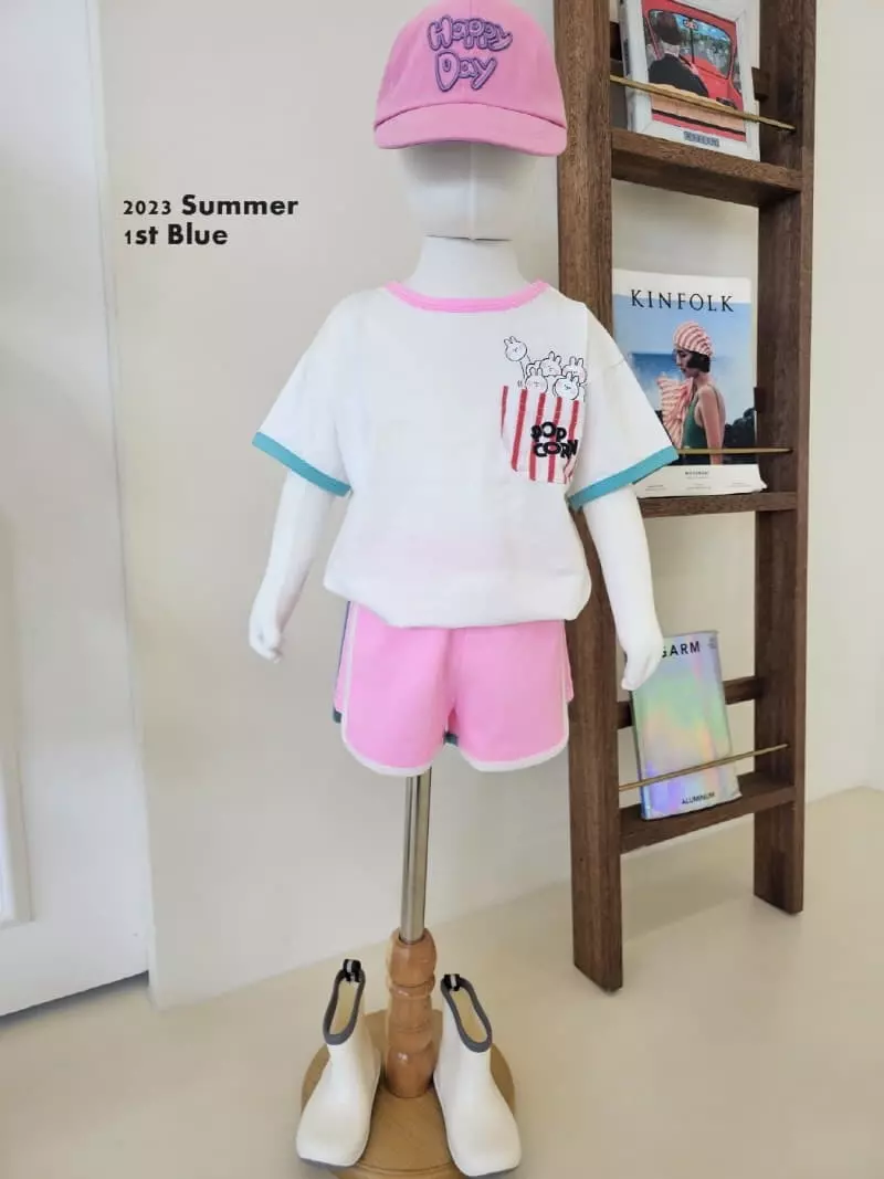1st Blue - Korean Children Fashion - #minifashionista - Popcorn Tee - 6