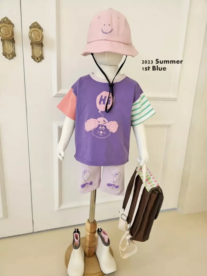 1st Blue - Korean Children Fashion - #minifashionista - Balloon Tee - 6