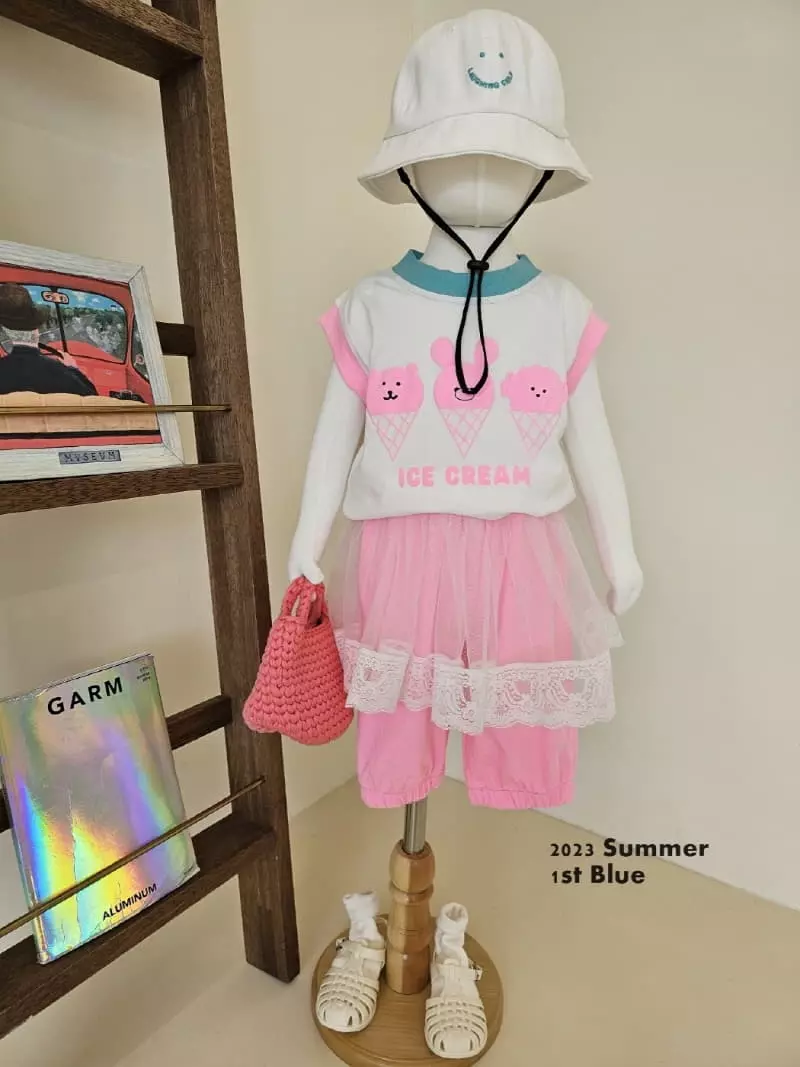 1st Blue - Korean Children Fashion - #prettylittlegirls - Balpo Ice Cream Tee - 6
